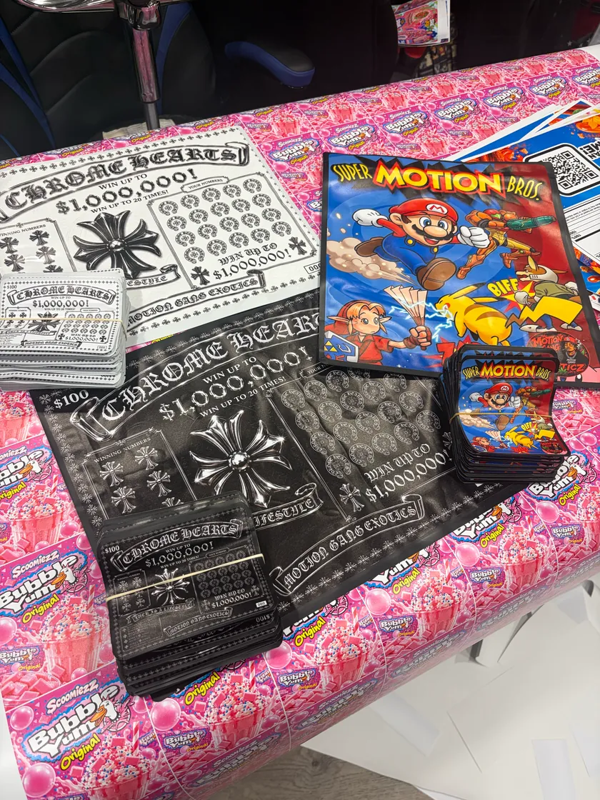 Black, white, and colorful custom packaging designs
